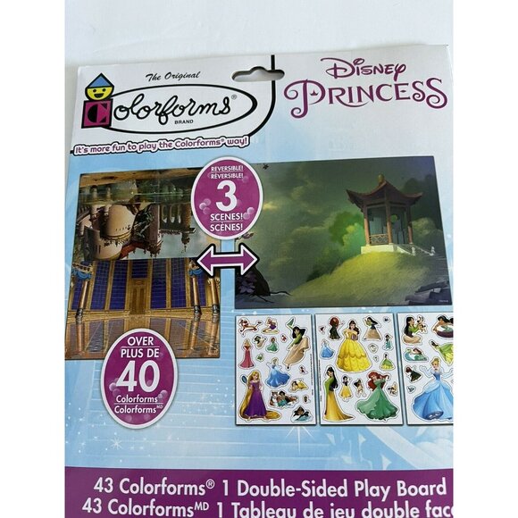 Colorform Disney Princess Sticker Story Adventure Belle Rapunzel Mulan Jasmine - Picture 5 of 5